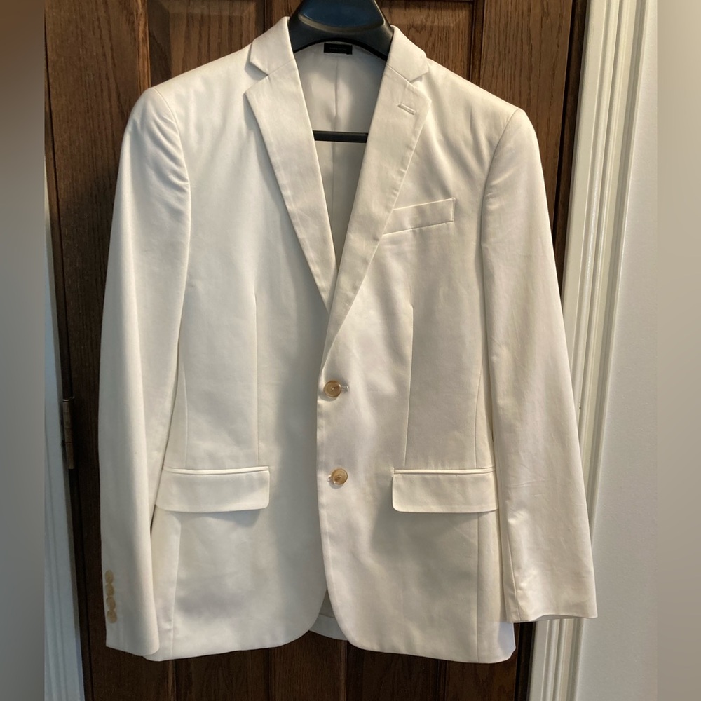 J Ferrar Brand Slim Fit White Sport Jacker